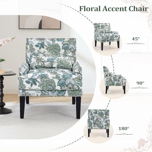 ANJ Floral Accent Chair Set of 2 - Image 3