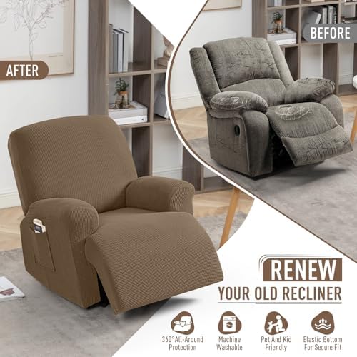 TAOCOCO Stretch Recliner Chair Covers 4 Piece - Image 4