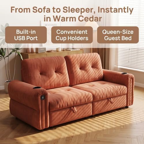 NicBex 77"Convertible sofa Bed, Pull out Couch - Image 6