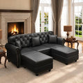 82.6'' Faux Leather Chesterfield Sofa by SmartEdge