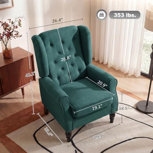 NicBex Tufted Wingback Accent Manual Single Lounge Recliner Chair - Image 2