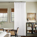 TWODRAPES Snow White Pinch Pleated 105 Inch Curtains 2 Panels by TWODRAPES