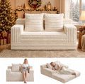 Erament Boneless Loveseat Convertible Sofa Bed, Folding Floor Futon Sleeper by Unknown