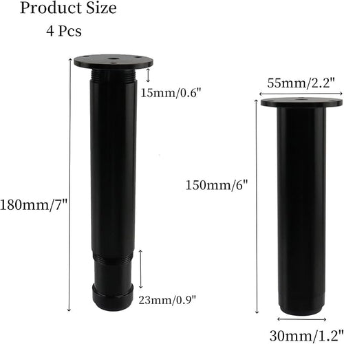 4 PCS Metal Adjustable Furniture Sofa Legs, Heavy Duty Bed Frame Center Slat - Image 2