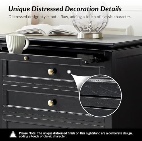 HULALA HOME Farmhouse 3 Drawer End Table - Image 3