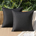 MIULEE Decorative Outdoor Pillow Covers Waterproof 16x16 Black by MIULEE