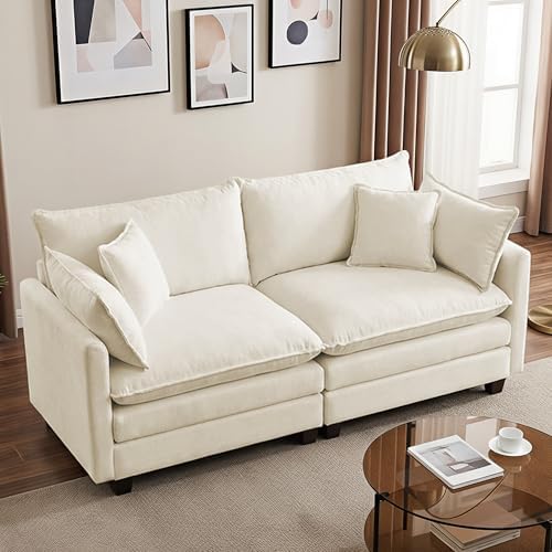 78" Modular Sectional Sofa, Cloud Loveseat Couch by Unknown
