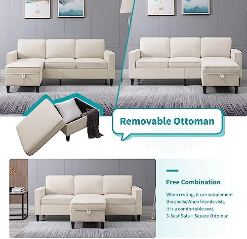 BALUS 78" Living Room Couches Set, 3 Seater Sofa - Image 6