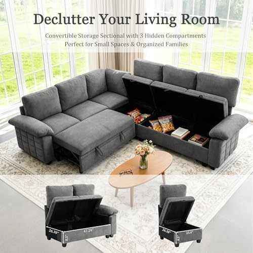 Modern L-Shape Sleeper Sofa - Image 5