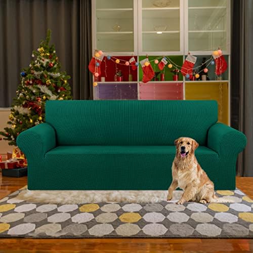 KEKUOU Stretch Couch Covers for Sofa, 3 Cushion Couch Slipcover - Image 2