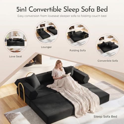 79" Convertible Sofa Bed, Boneless Couch - Image 4