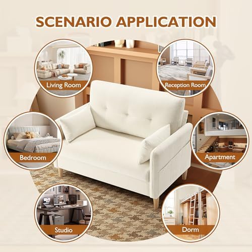 Urhanherry 47" Small Sofa Couch - Image 6