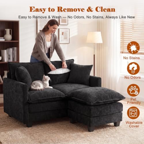 50'' L-Shape Loveseat Sofa - Image 3