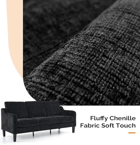 VINGLI Black Couches for Living Room - Image 5