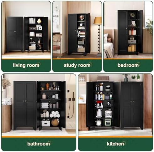 Letaya Metal Pantry Storage Cabinet - Image 6