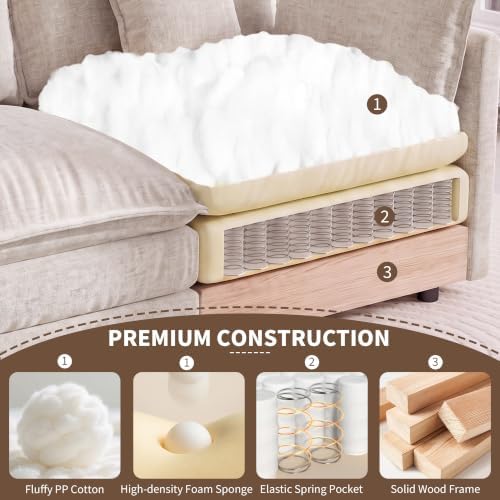Tmsan 76.7" Cloud Loveseat Couch - Image 6