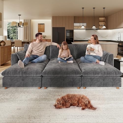 WorthFurni Oversized Modular Sectional Sofa, Comfty 6 Seat Modular Sofa - Image 6