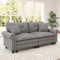 SUNSHINE VALLEY 73.2" Modular Loveseat Cloud Couch Rolled Arms & Deep Seats by SUNSHINEVALLEY