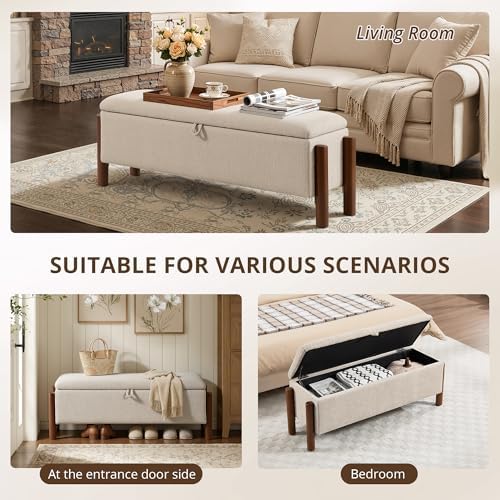 47'' Modern Storage Ottoman Benches - Image 4
