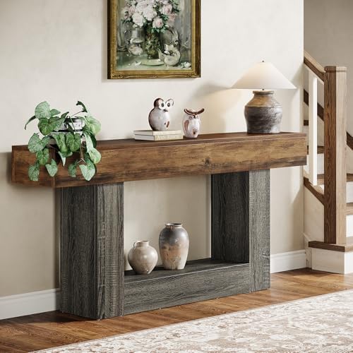 Tribesigns 63" Console Table, 2-Tier Entryway Table - Image 6