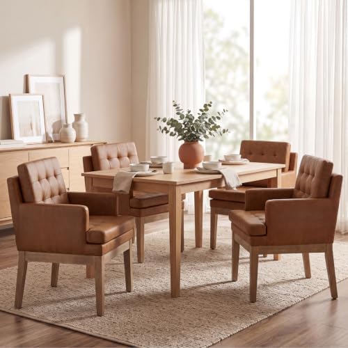Upholstered Tufted Dining Chairs by DMFurniture