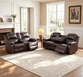 2 Pieces Leather Recliner Sofa Set，Recliner Sofa and Loveseat Sets by Caberryne