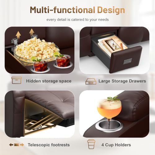 RV Loveseat Recliner Sofa Set, Home Theater Seating - Image 5