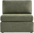 CHITA Modular Sectional Sofa, Armless Chair, Moss Green by Unknown
