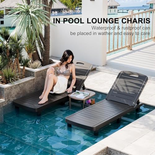 WACASA Outdoor Pool Lounge Chairs Set of 4, Oversized Lounge Chairs Outdoor - Image 4