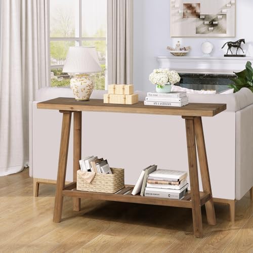 HOKYHOKY Reclaimed Solid Wood Console Table, 43.3" Farmhouse Entryway Table - Image 6