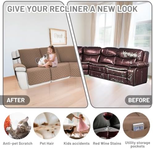 Waterproof Sectional Reclining Couch Covers L Shaped Recliner Sectional Sofa - Image 6