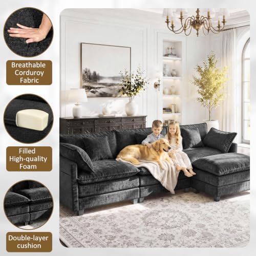 LEVELEVE 112" L-Shape Modular Sofa - Image 5