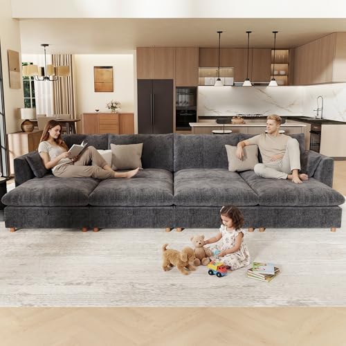 WorthFurni Oversized Modular Sectional Sofa, Comfty Modular Sofa - Image 3