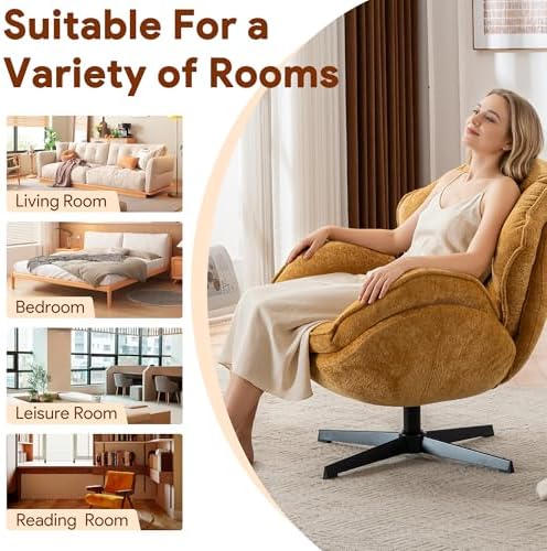 Swivel Accent Chair Set of 2, Modern Recliner Lounge Chair - Image 7