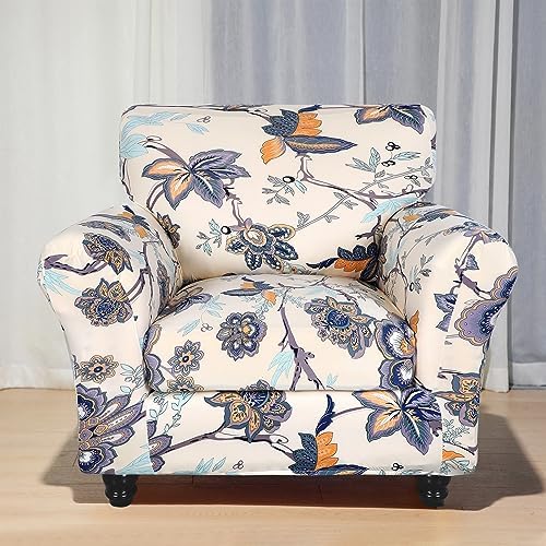 SearchI Stretch Sofa Cover Printed Couch Covers, Floral Pattern 2 Piece - Image 2