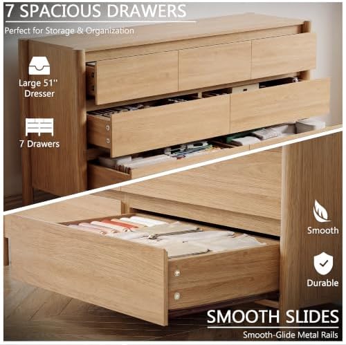 HOUROM Oak Dresser for Bedroom - Image 5