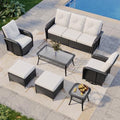 Aoxun 7-Piece Wicker Rattan Patio Furniture Set by Aoxun
