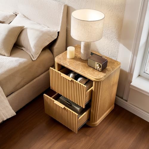 2 Drawer Fluted Nightstand - Image 5
