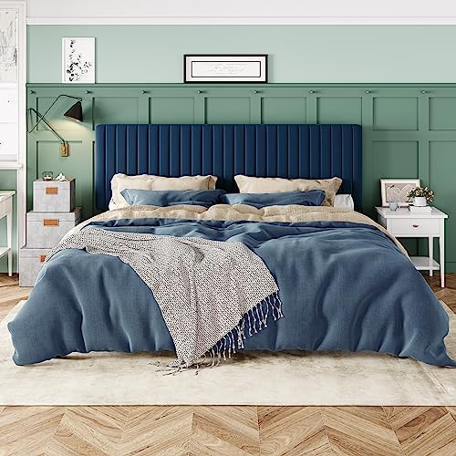 Allewie King Bed Frame, Velvet Upholstered Platform Bed - Image 3