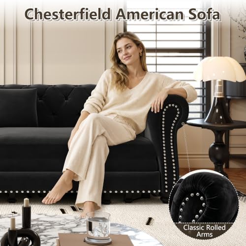 89'' Chesterfield Sleeper Sofa King Size - Image 6