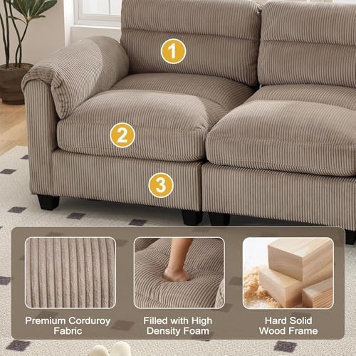 HAOMARKETS 115" Modular Sectional U Shaped Corner Sofa - Image 4