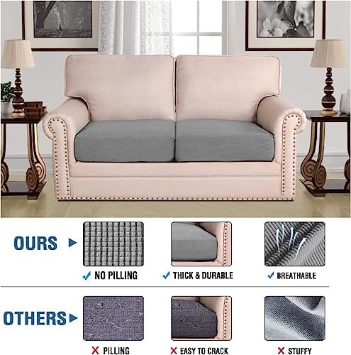 H.VERSAILTEX Super Stretch Individual Seat Sofa Covers Couch Slipcover Sets - Image 2