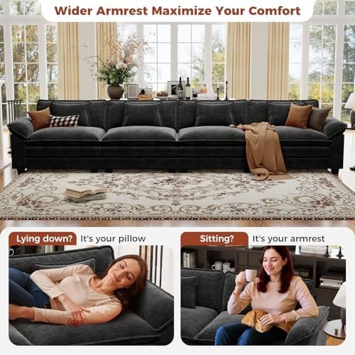 CDCASA 154" Oversized Modular Sectional Sofa, Comfy Cloud Couch, 4-Seater - Image 6