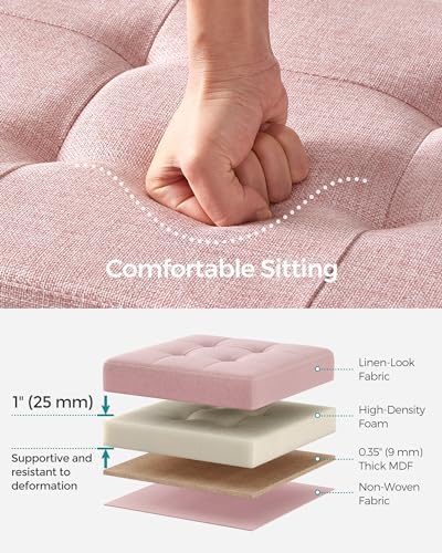 SONGMICS 30 Inches Folding Storage Ottoman Bench, Load 660 lb - Image 4