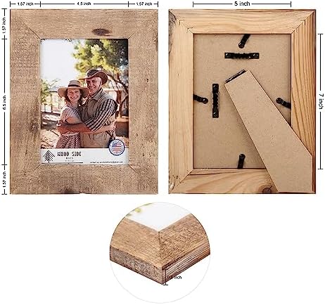 Rustic Barnwood Picture Frames 5x7 - Image 5