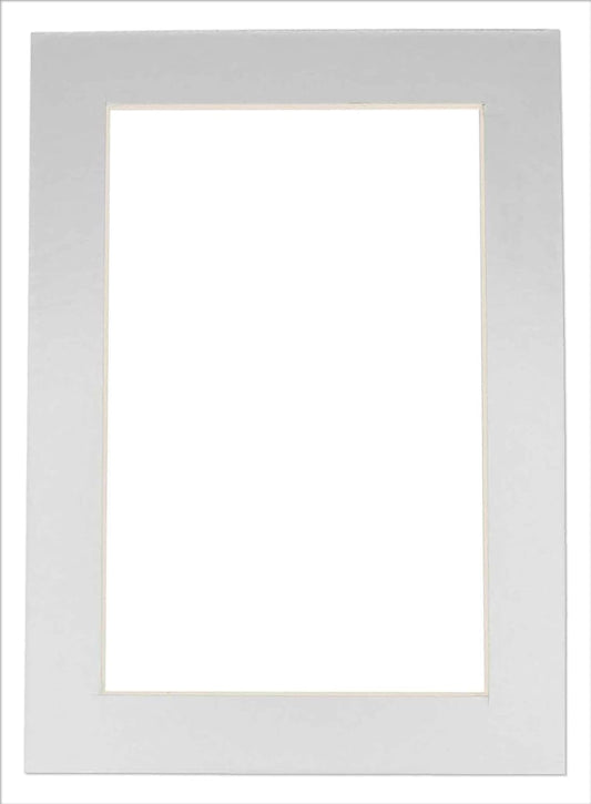 5.5x8.5 Mat for 8.5x11 Frame - Precut Mat Board Acid-Free Metallic Silver 5.5x8.5 Photo Matte for a 8.5x11 Picture Frame, Matboard for Family Photos, Show Kits, Art, Picture Framing, Pack of 1 Mat