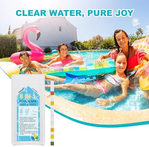 Salt-Water Pool Test Strips Kit: 25 Counts 8-in-1 - Image 6
