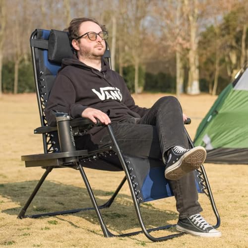 Zero Gravity Chair Set of 4 Oversized Folding Recliner, Padded Anti Gravity - Image 2