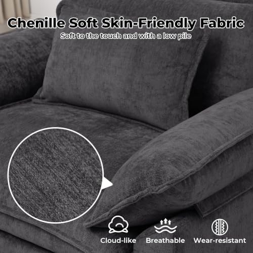 Chenille Oversized Accent Chair, Comfy Armchair - Image 4