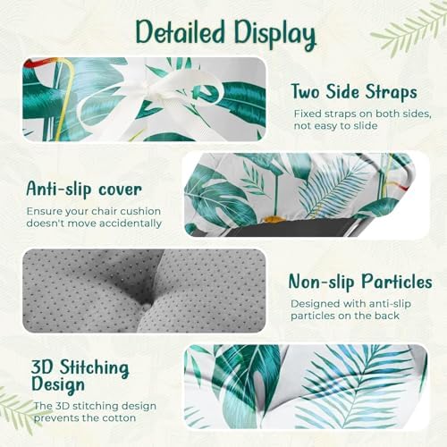 Outdoor Lounge Chair Cushions Set of 4 Waterproof 75.1 x 22.8 x 4.7" 8# - Image 5